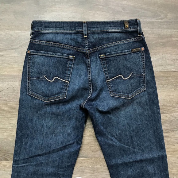 7 for all Mankind Dark Wash Austyn Stretch Jeans | Made in USA | Mens Size 31 - Picture 3 of 5